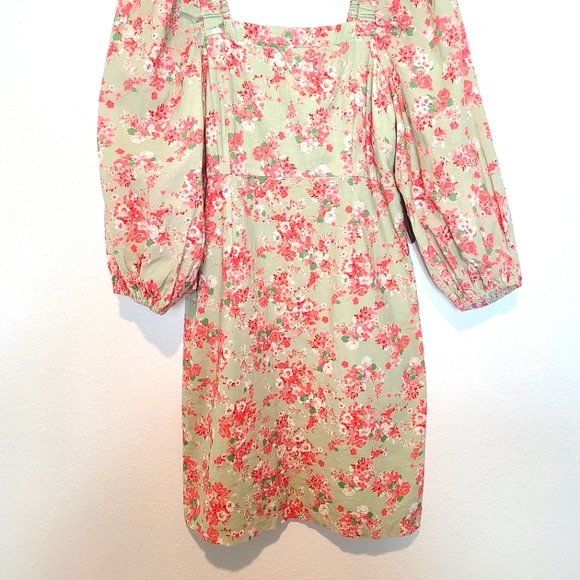 Anthropologie Forever That Girl Floral Puff Sleeves Dress - Picture 7 of 12